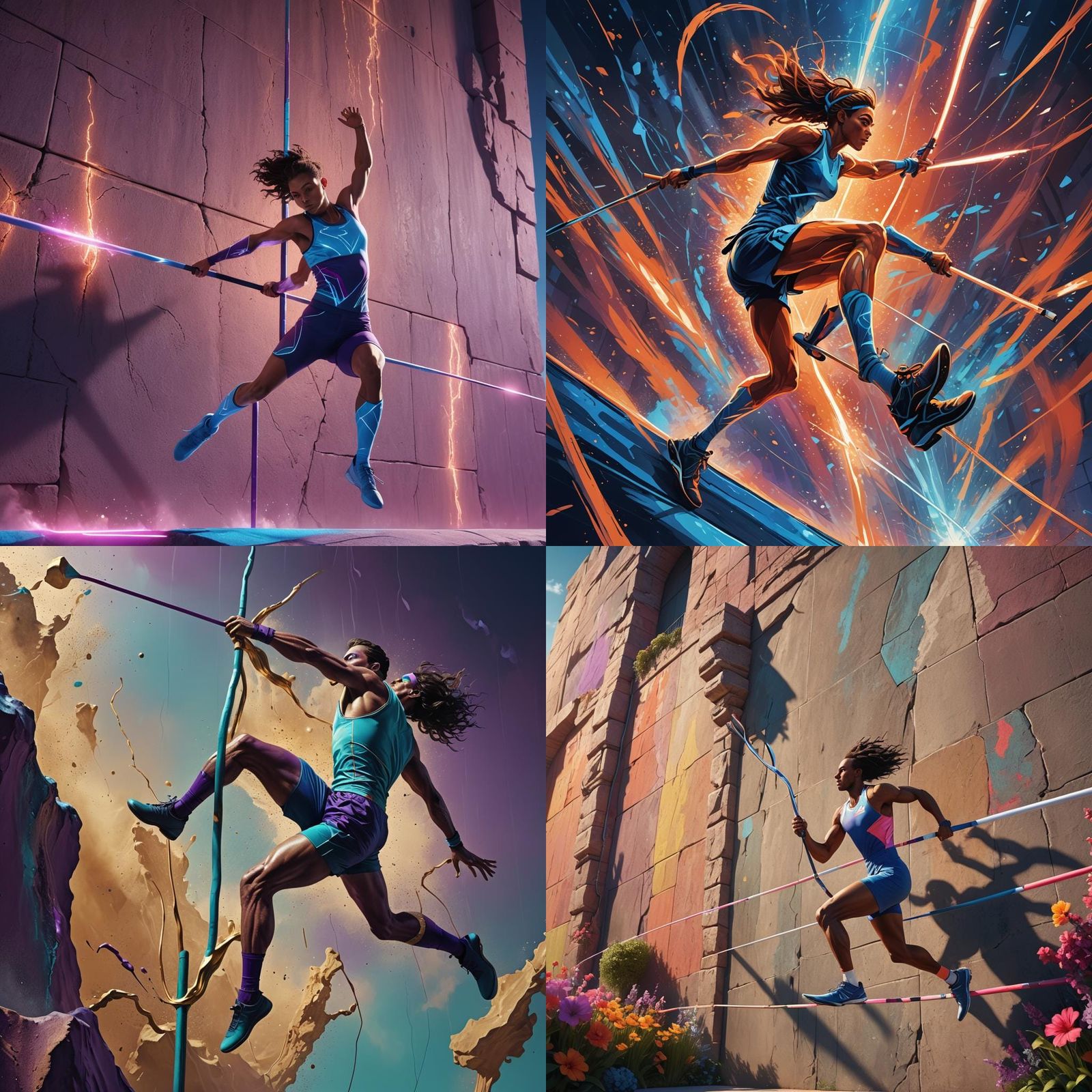 Athlete Vaulting Over Expectations: Fantasy Concept Art