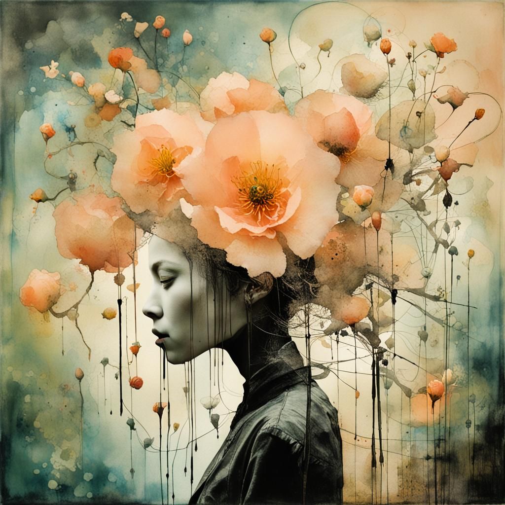 Pale Peach Flowers in Claymation Nucleotidescape