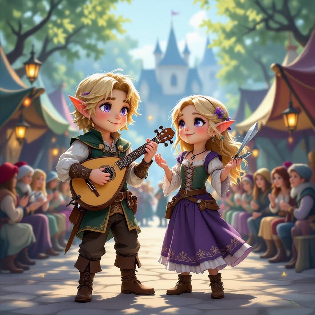 Halfling Sworddancers Perform at Summer Fantasy Faire