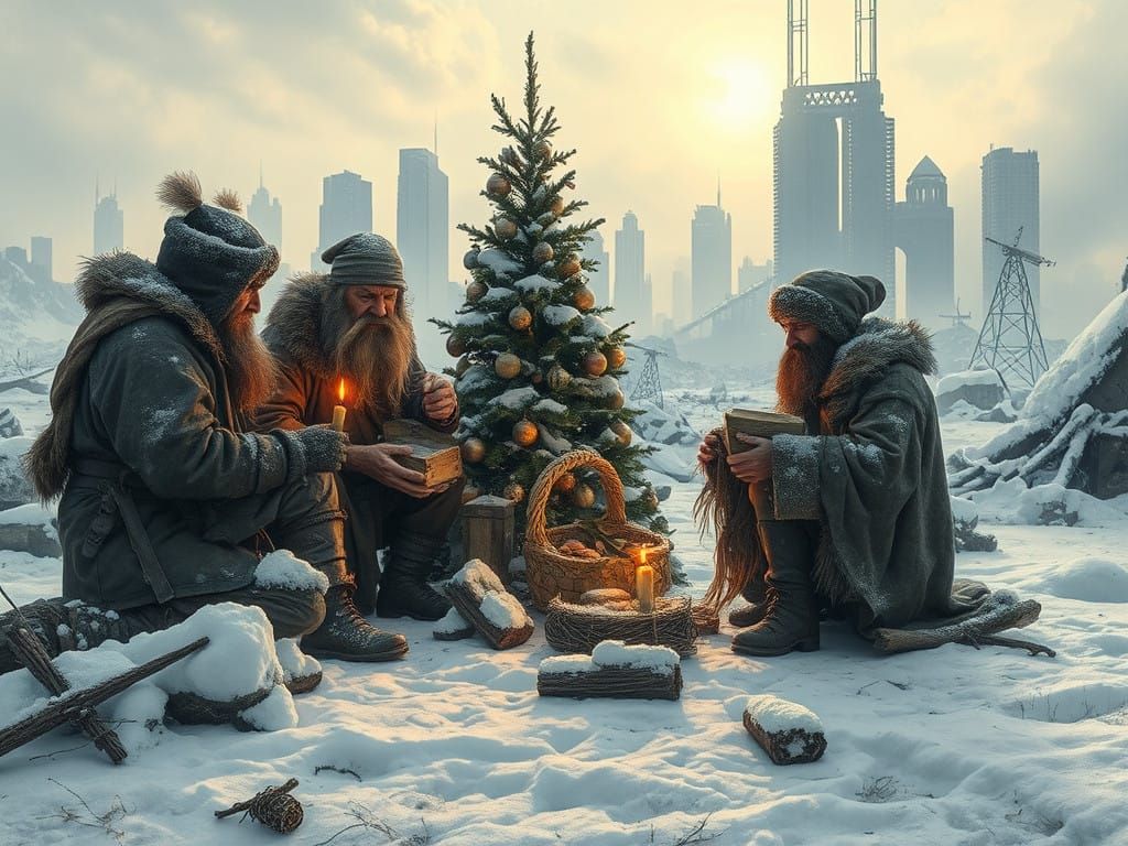 Winter's Bleak Gift-Giving in a Post-Apocalyptic Ruin