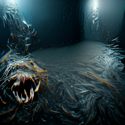 Enigmatic Abyss: An AI-Generated Dark Void