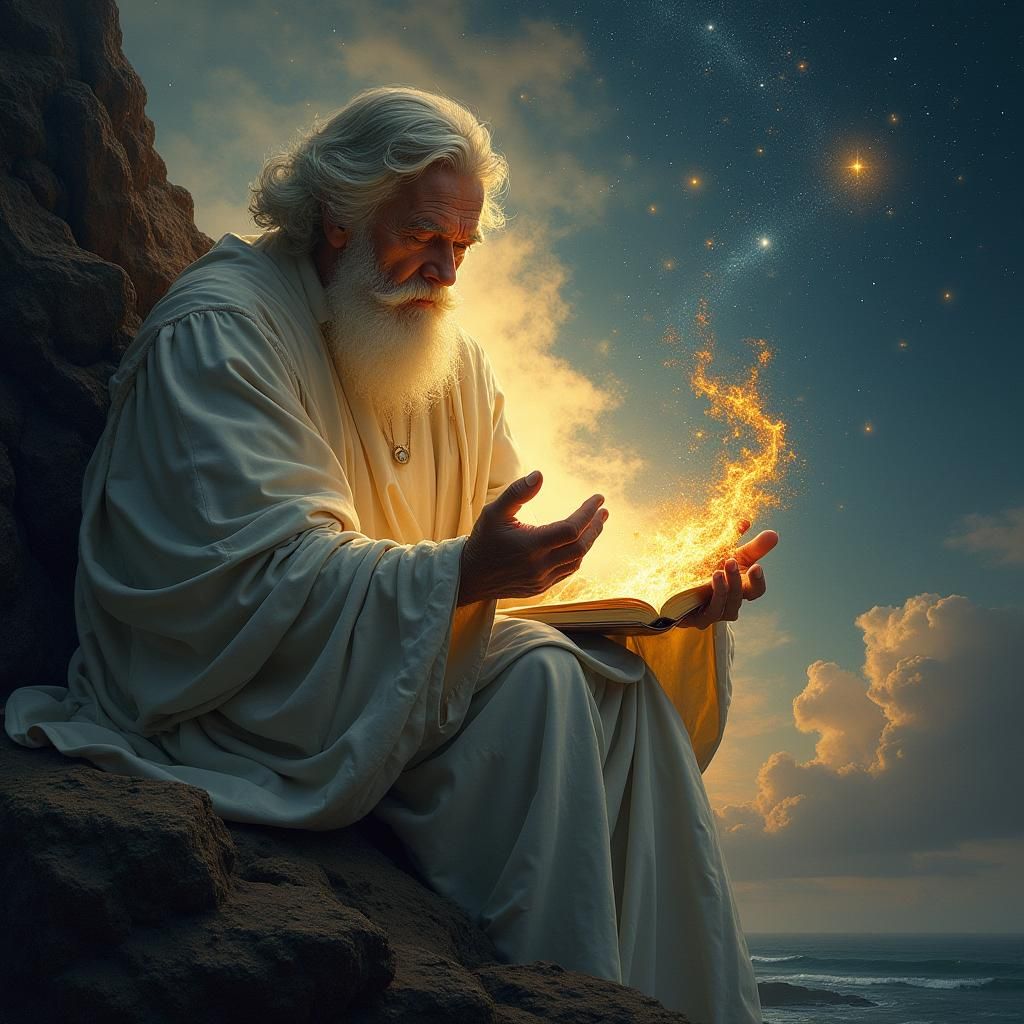 Father Time Waking Up from Eternity