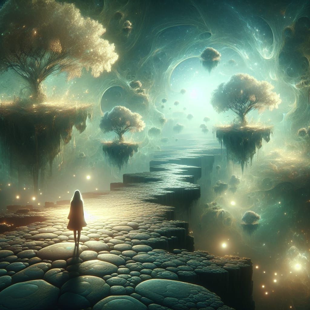 Dreamscape: Surreal Illustration with Impressionist Touch