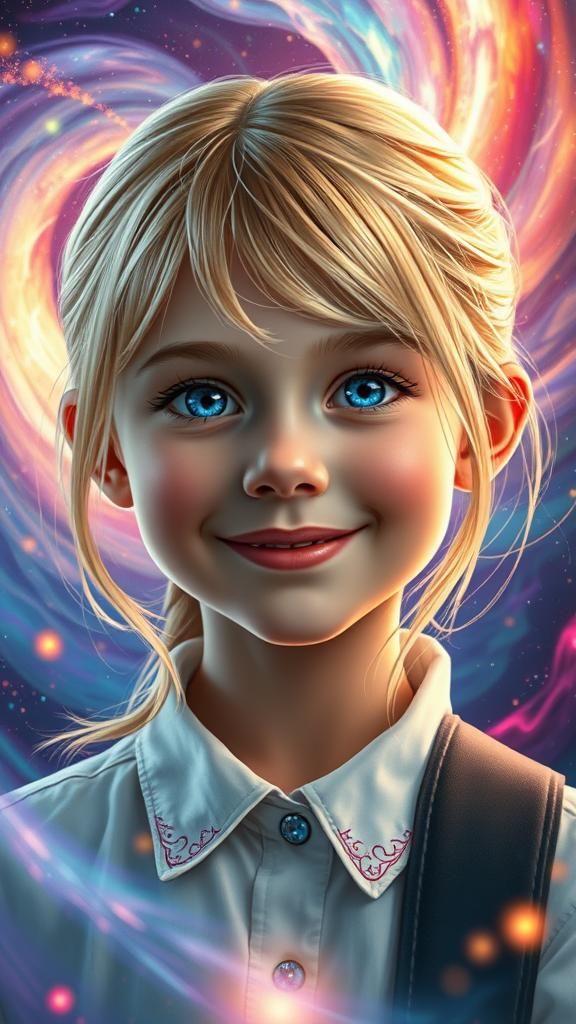 Dreamlike Portrait of a Schoolgirl in Photorealistic Style