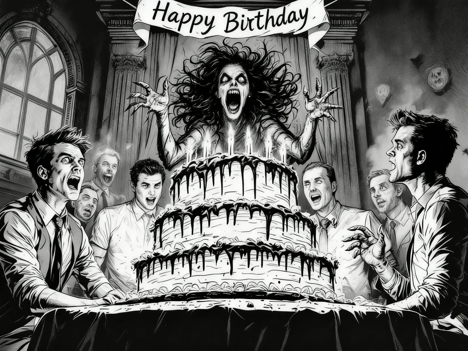 Fraternity Birthday Surprise: Witch Emerges From Cake