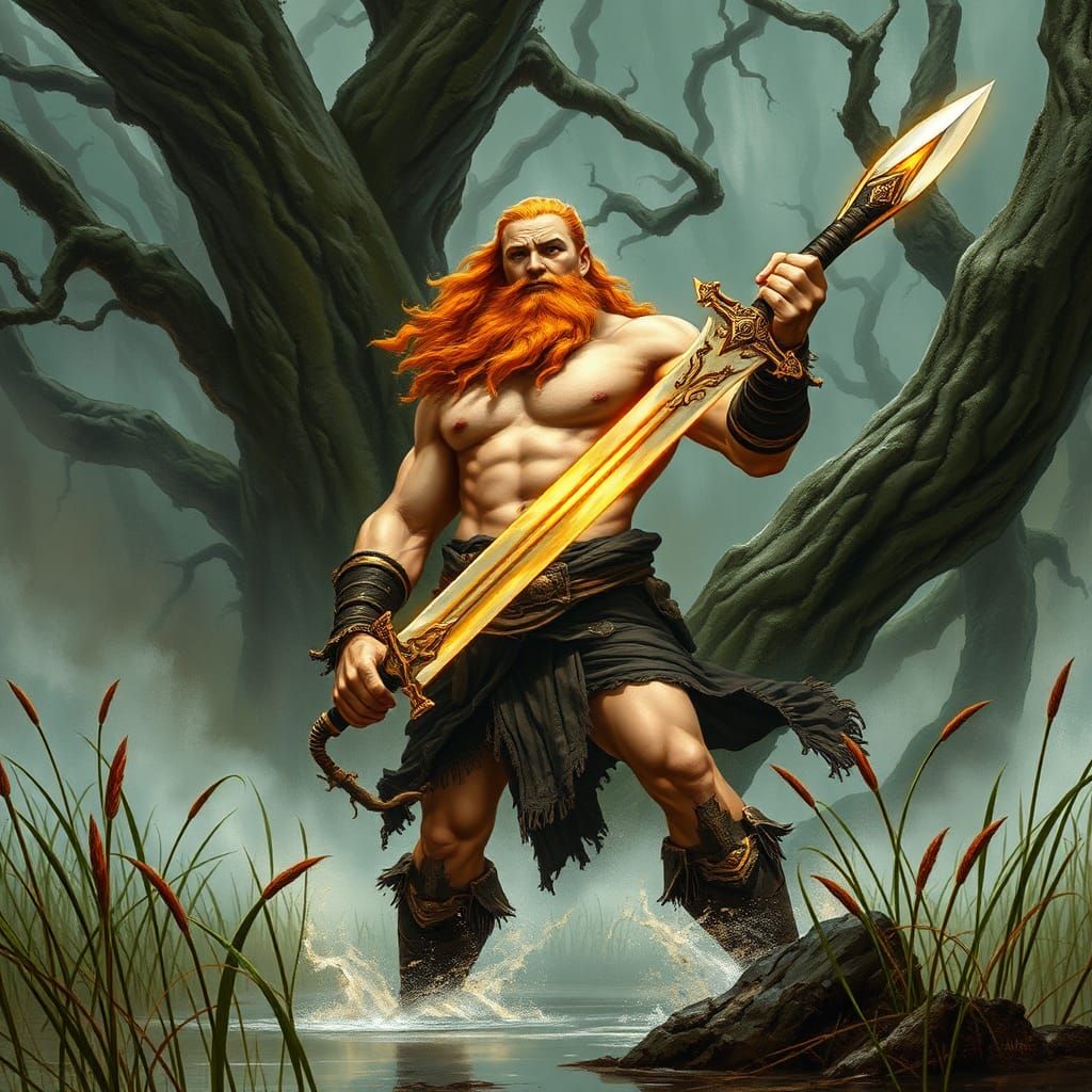 Iron John: Ginger Warrior in Mythic Wetlands