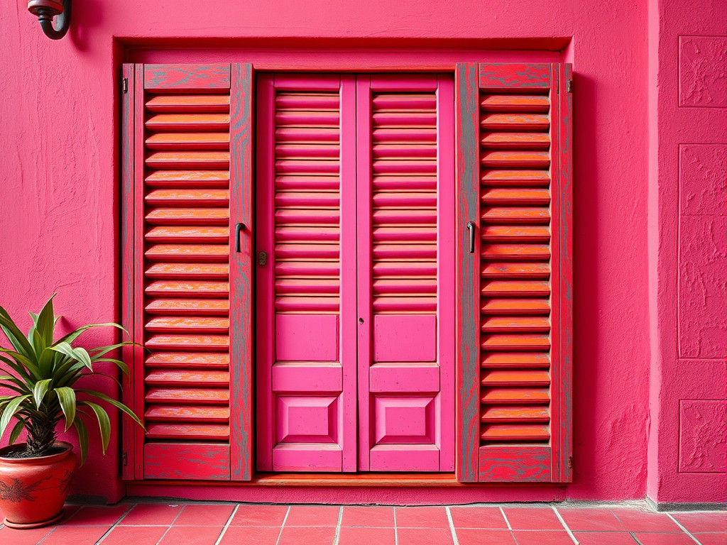 Ultraminimalist Design in Red and Pink, Fantastical Style