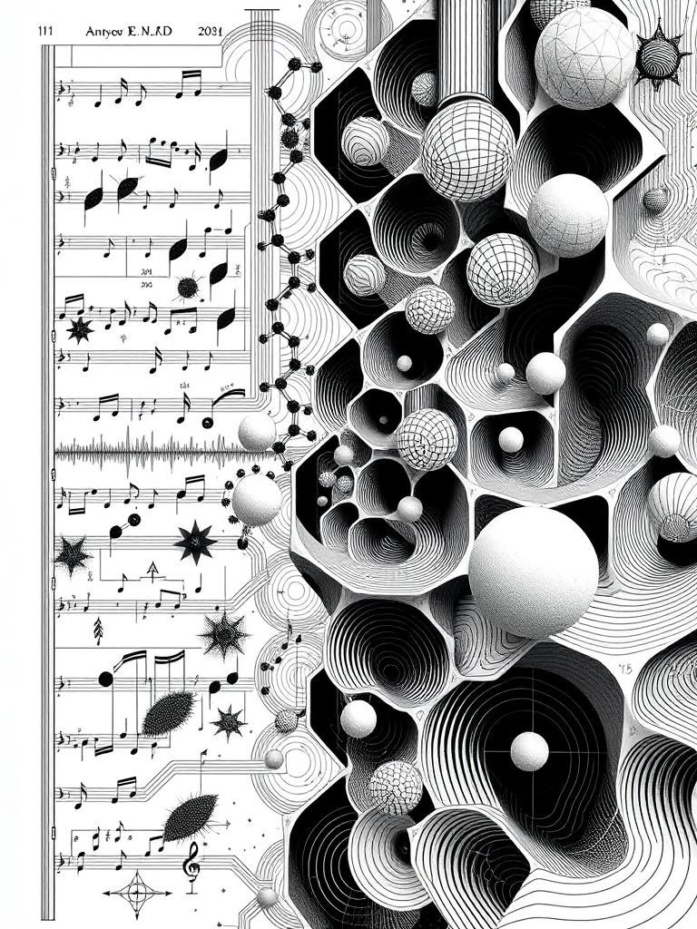 Avant-Garde Graphic Score in Black and White