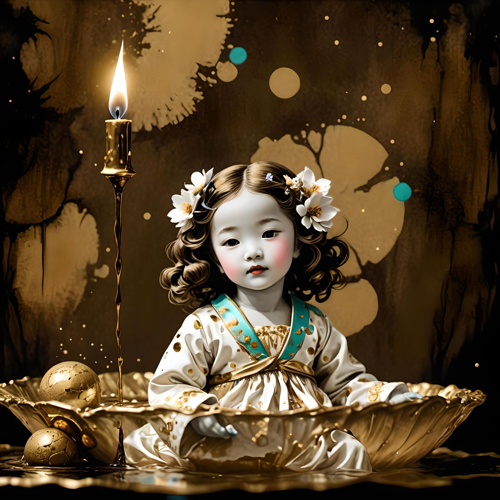 New Life on Venus: Sumi-e Water Ink Art