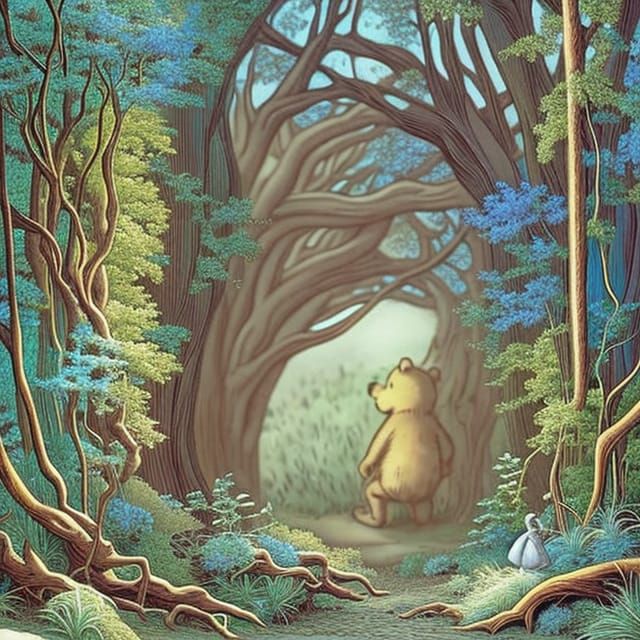 Magical Woods: Rococo Storybook Illustration