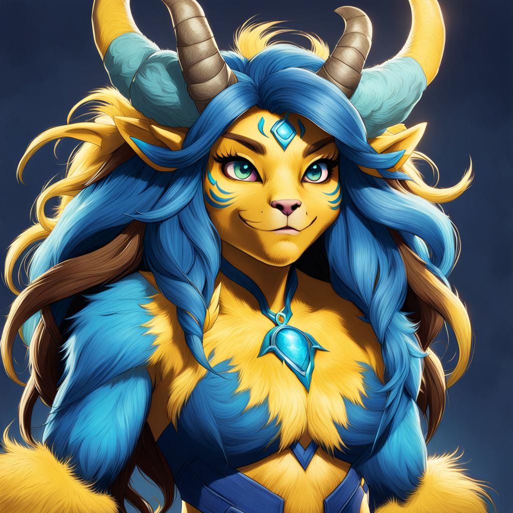 Vibrant Hormone Monster in 3D Digital Art Style