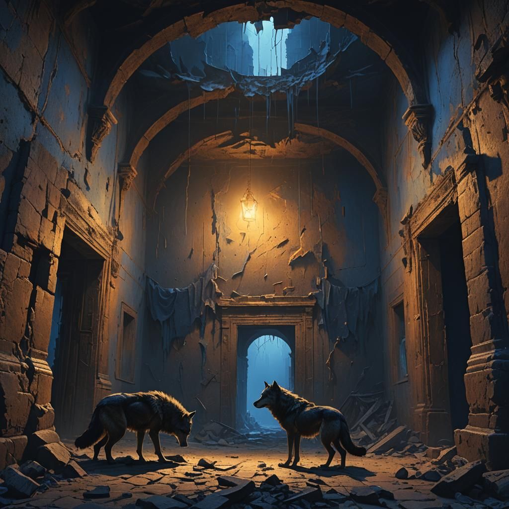 Wolves in Disrepair: Dark Fantasy Matte Painting