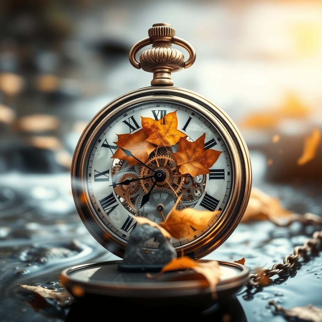 Autumn River Flows Through Time