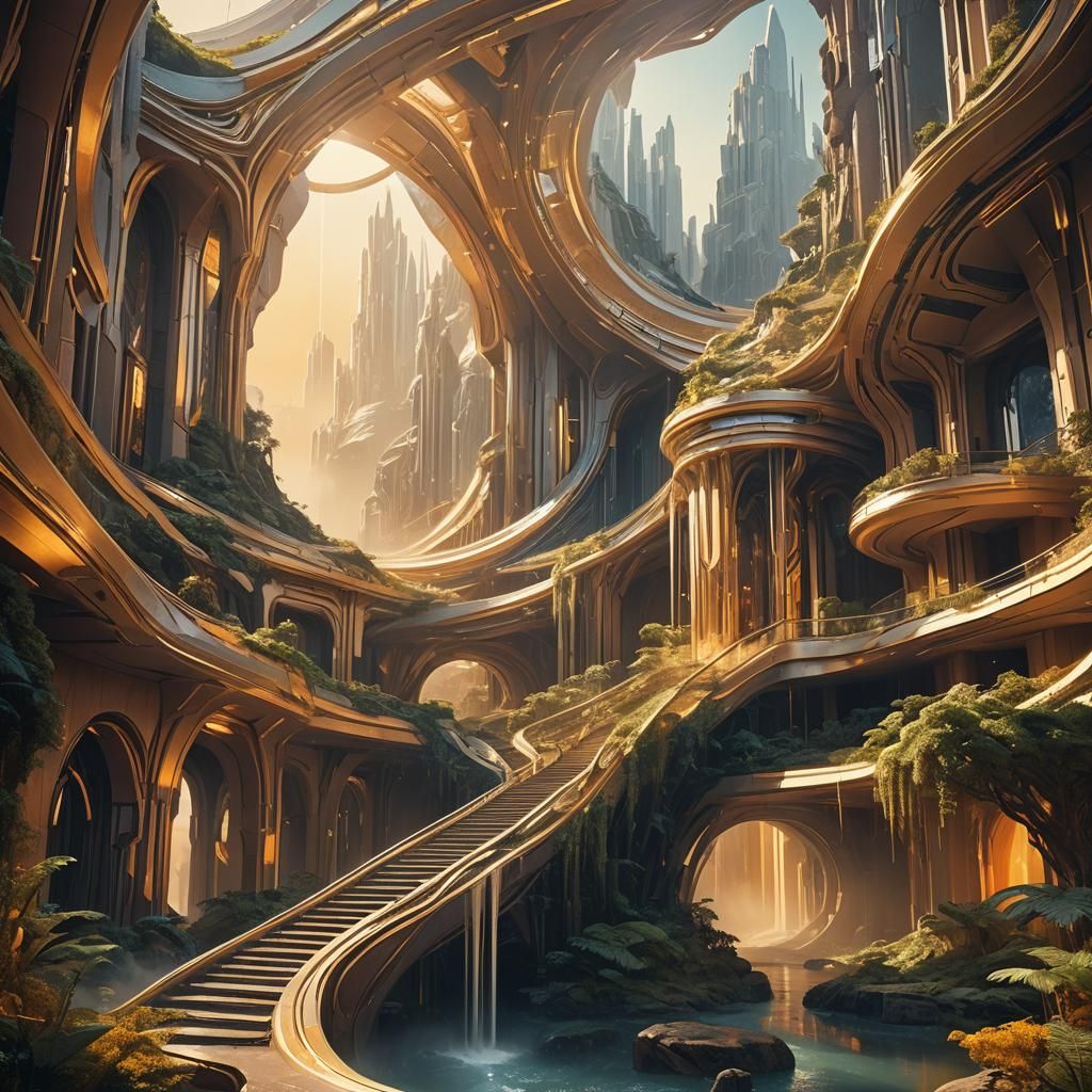 Ethereal Pallium Radiates Light in Misty Landscape