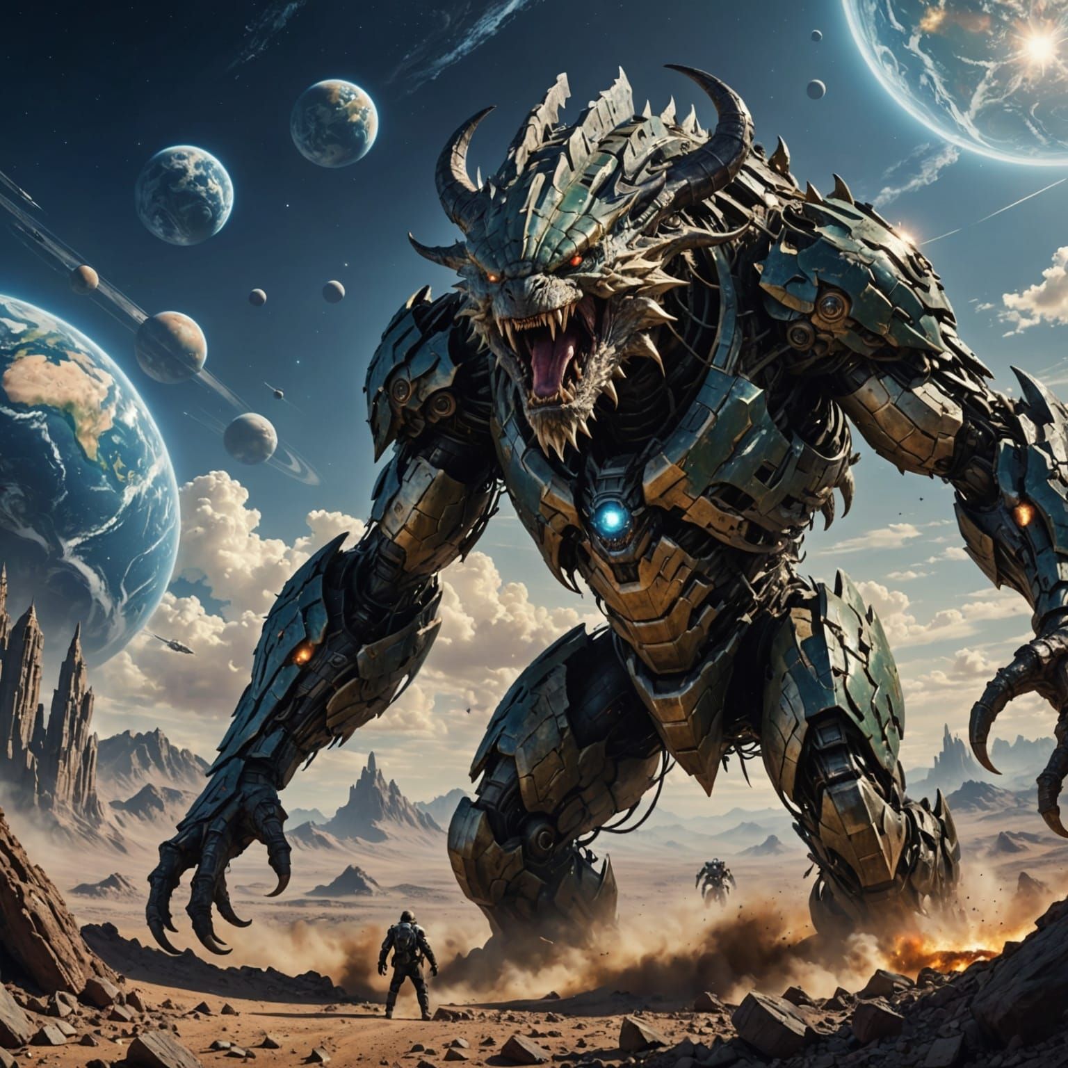 Lovekrafian Monster Devours Earth in Cosmic Battle