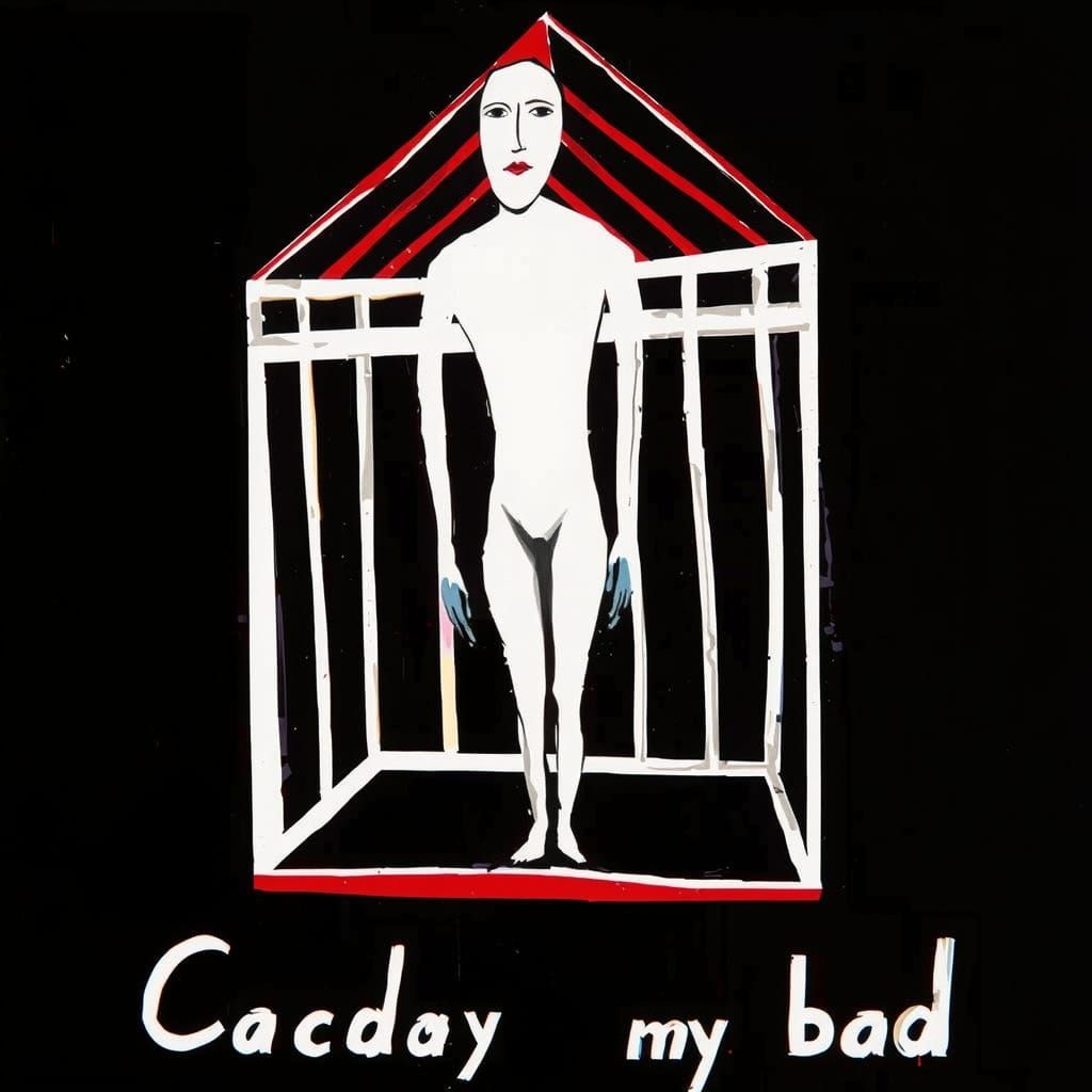 Abstract Figure in Kandinsky-Inspired Geometric Style