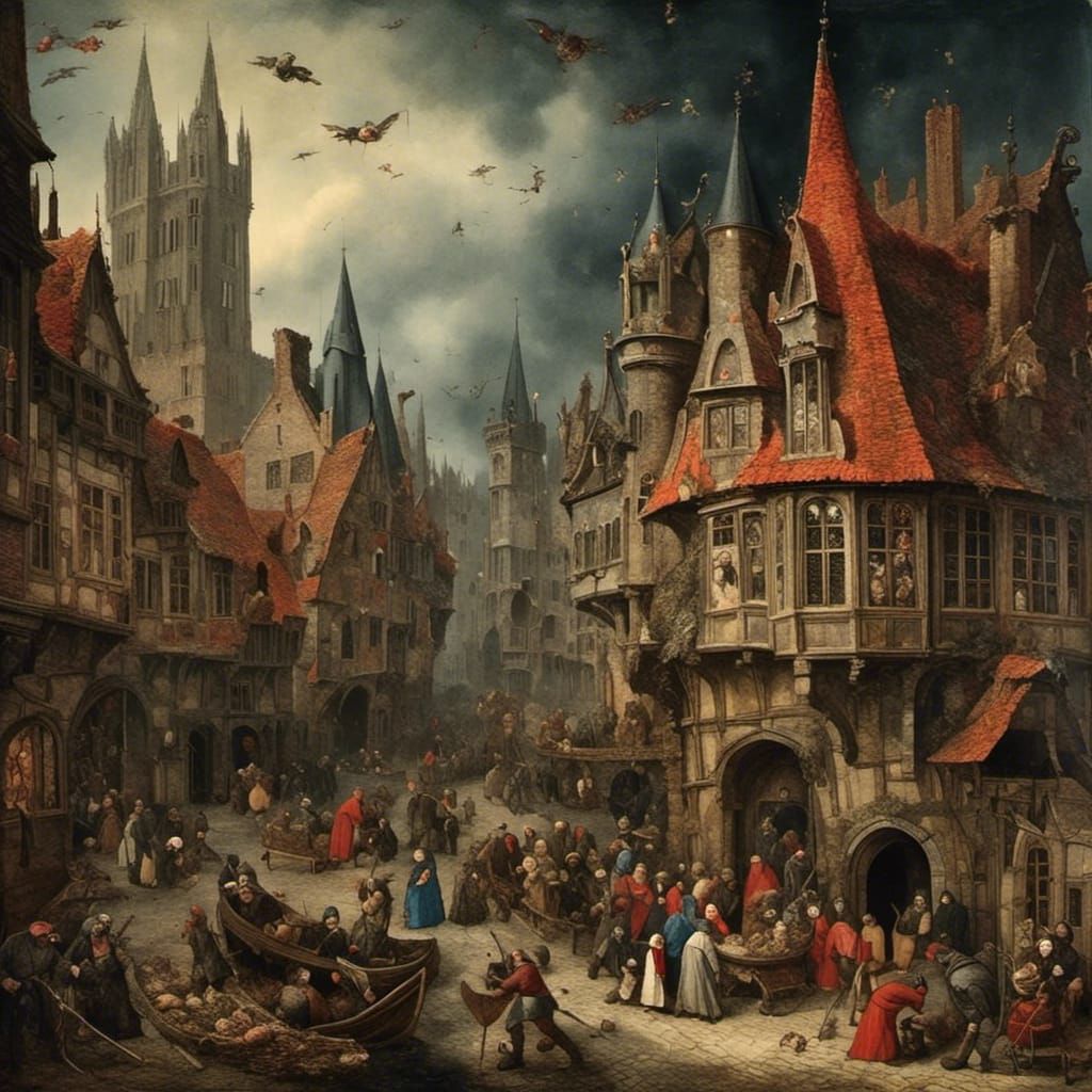 Medieval Medical Operation in Dreamlike Fairy Tale Style