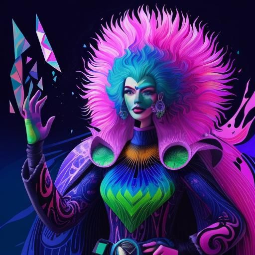 Psychedelic Blotter Paper Art with Melting Patterns