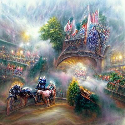 Ethereal Grand Joust in a Fantasy Landscape