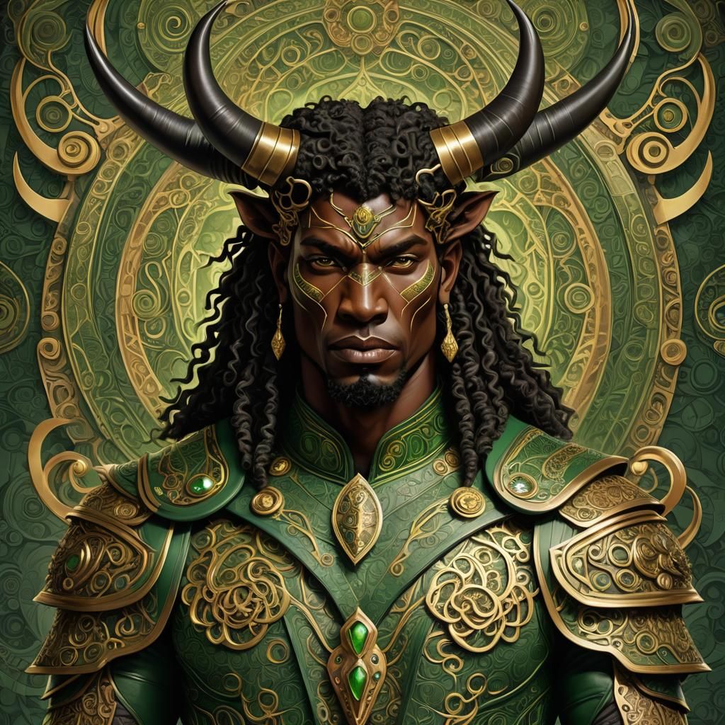 Majestic Taurus Man in Ornate Leather Armor