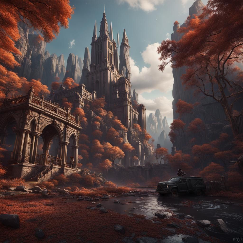 Detailed Portrait in Fantasy Concept Art Style