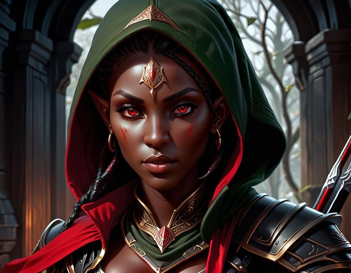 Dark Elf Assassin Digital Art