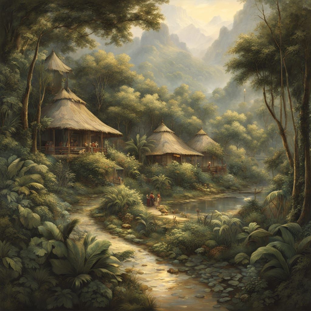 Tropical Village Hidden in a Jungle Paradise