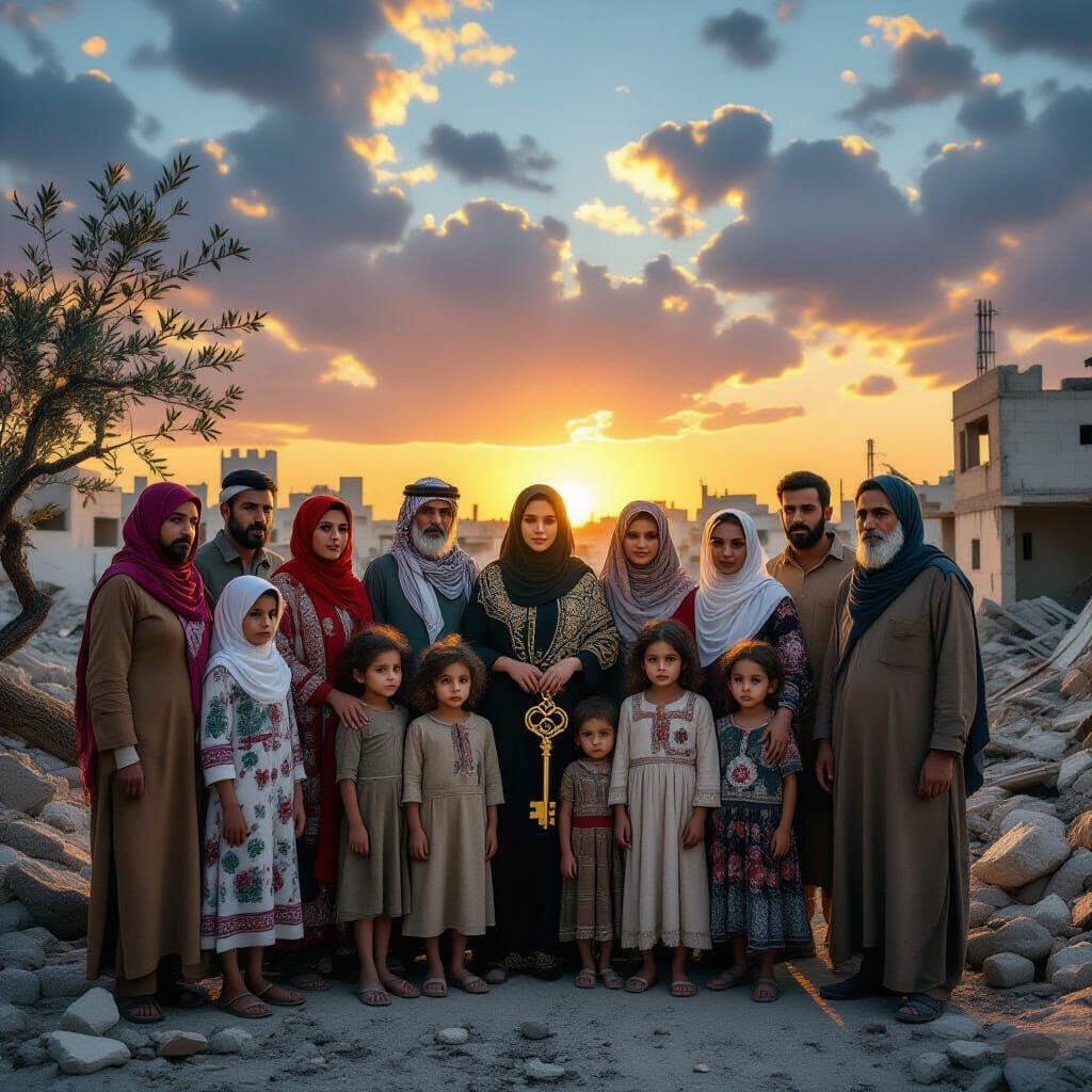 Palestinian Resistance: Digital Art of Unity and Strength