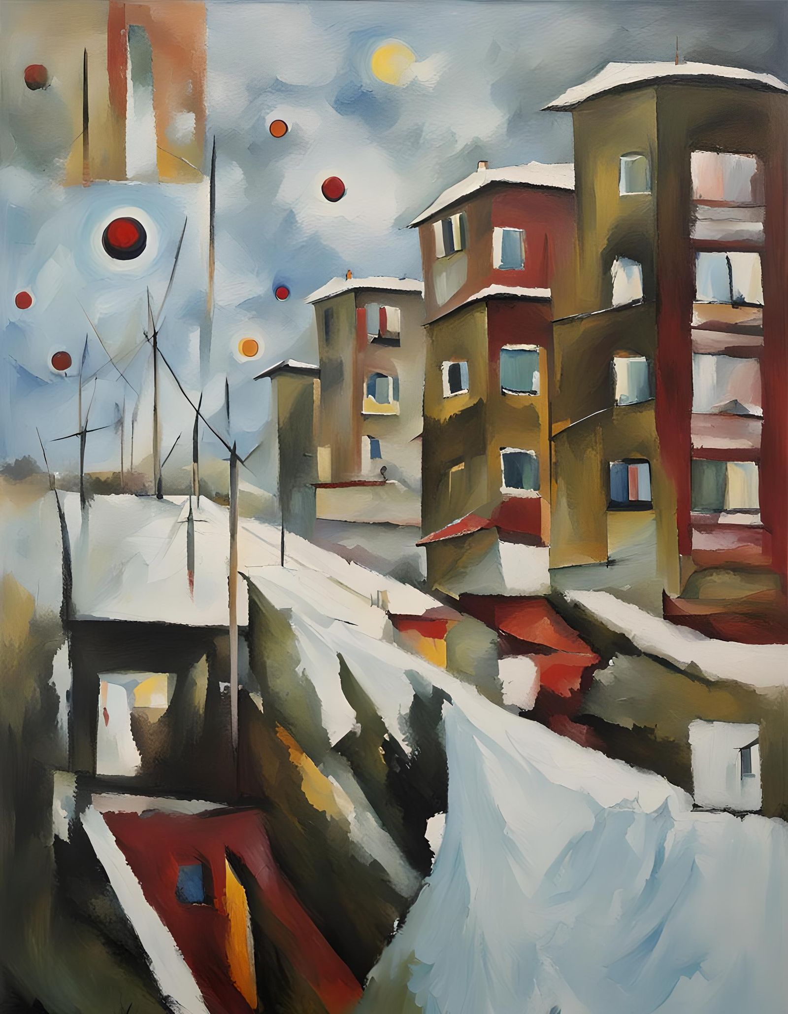 Kandinsky Style Abstract Oil Painting