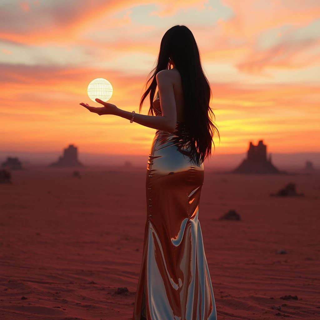 Katy Perry in Dreamy, Futuristic Landscape