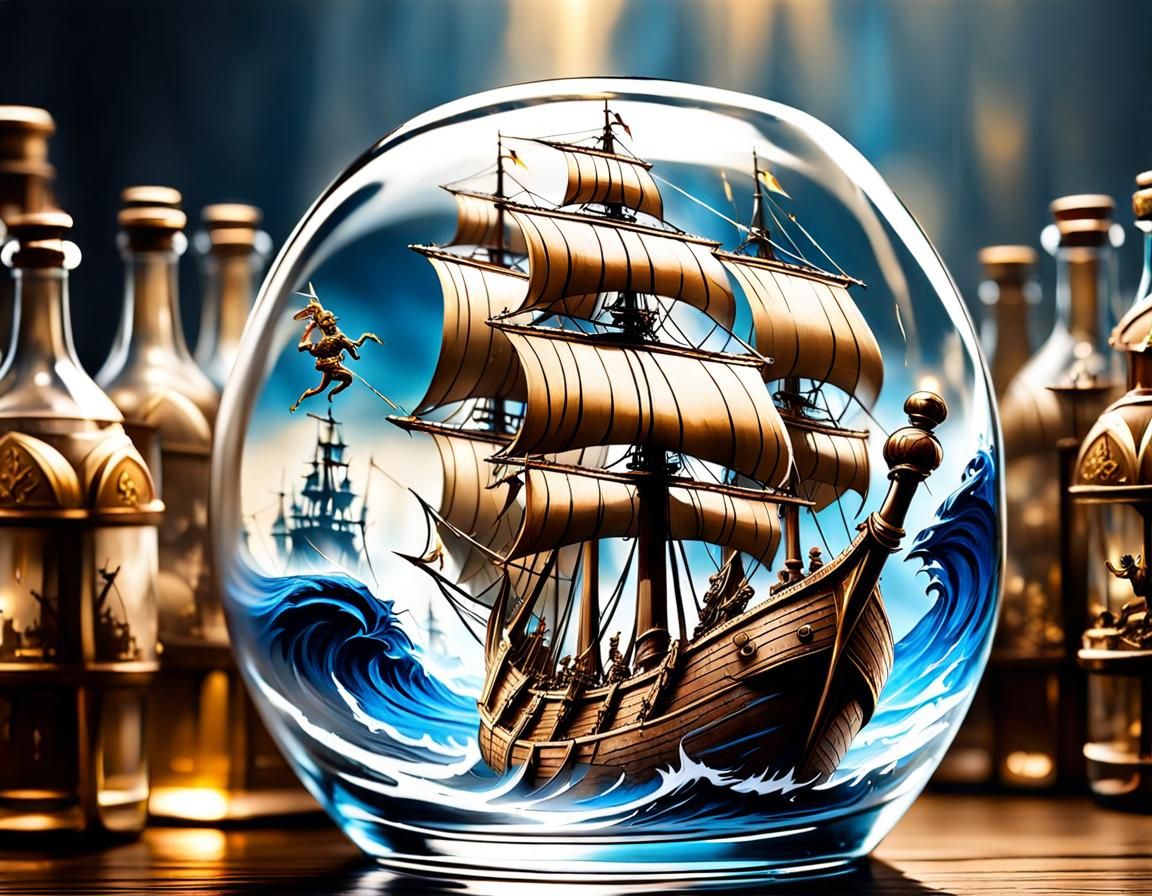 Medieval Army Emerges from Magical Glass Bottle