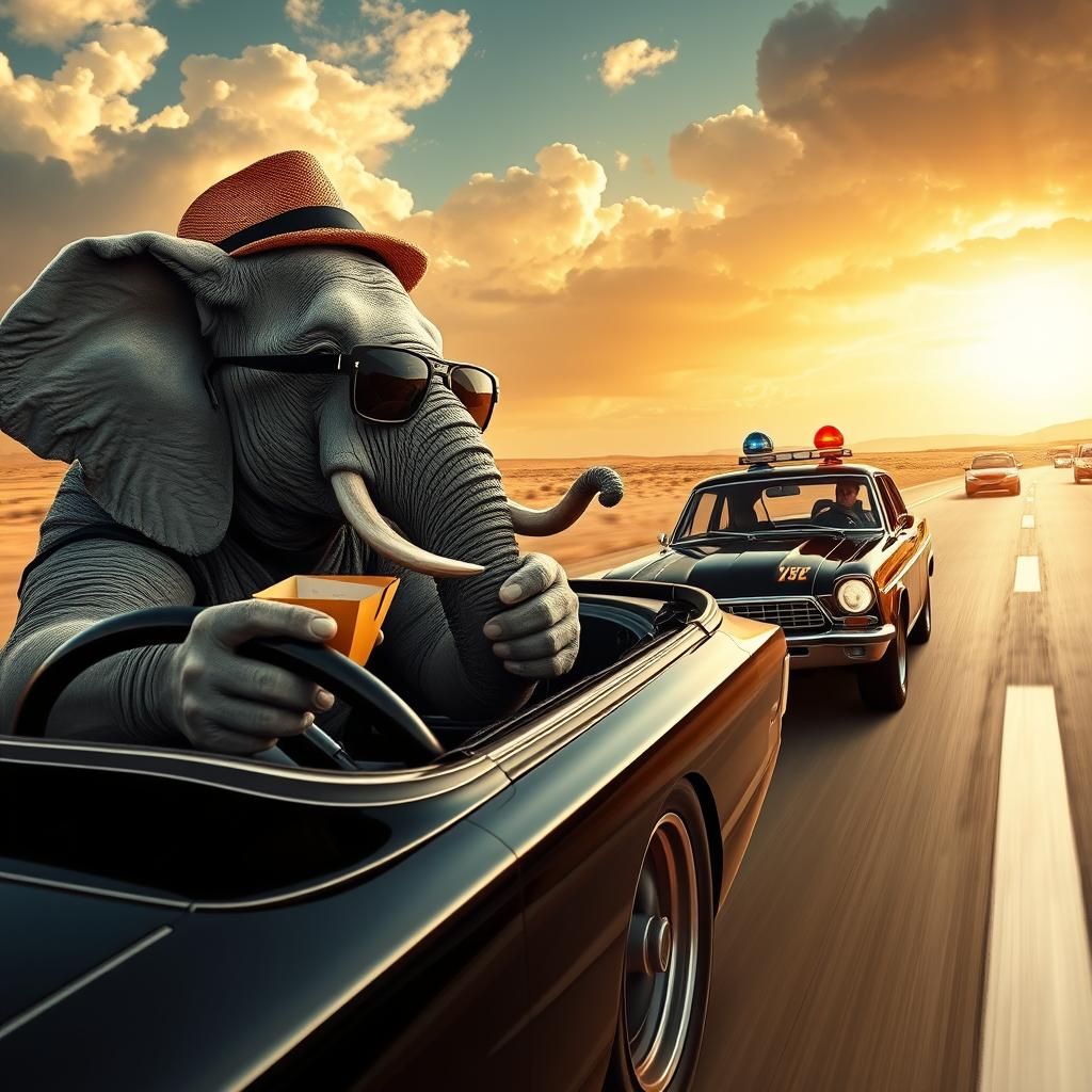 Elephant's High-Speed Bento Lunch: A Photography Still