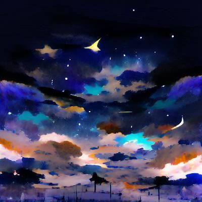 AI Generated Night Sky with Stars