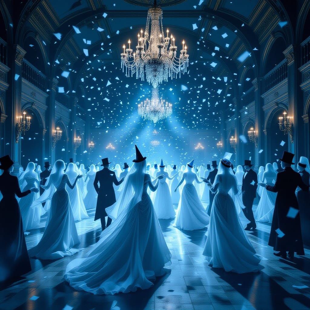 Haunting New Year's Eve Ball in Gothic Mansion