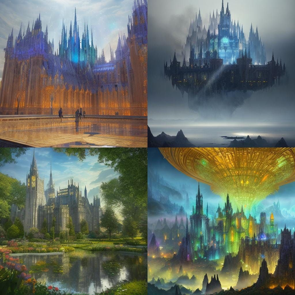 Fantastical Glass Palace in Detailed Matte Painting