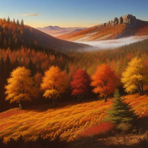 Autumn Heather Blooms: Impasto Oil Painting