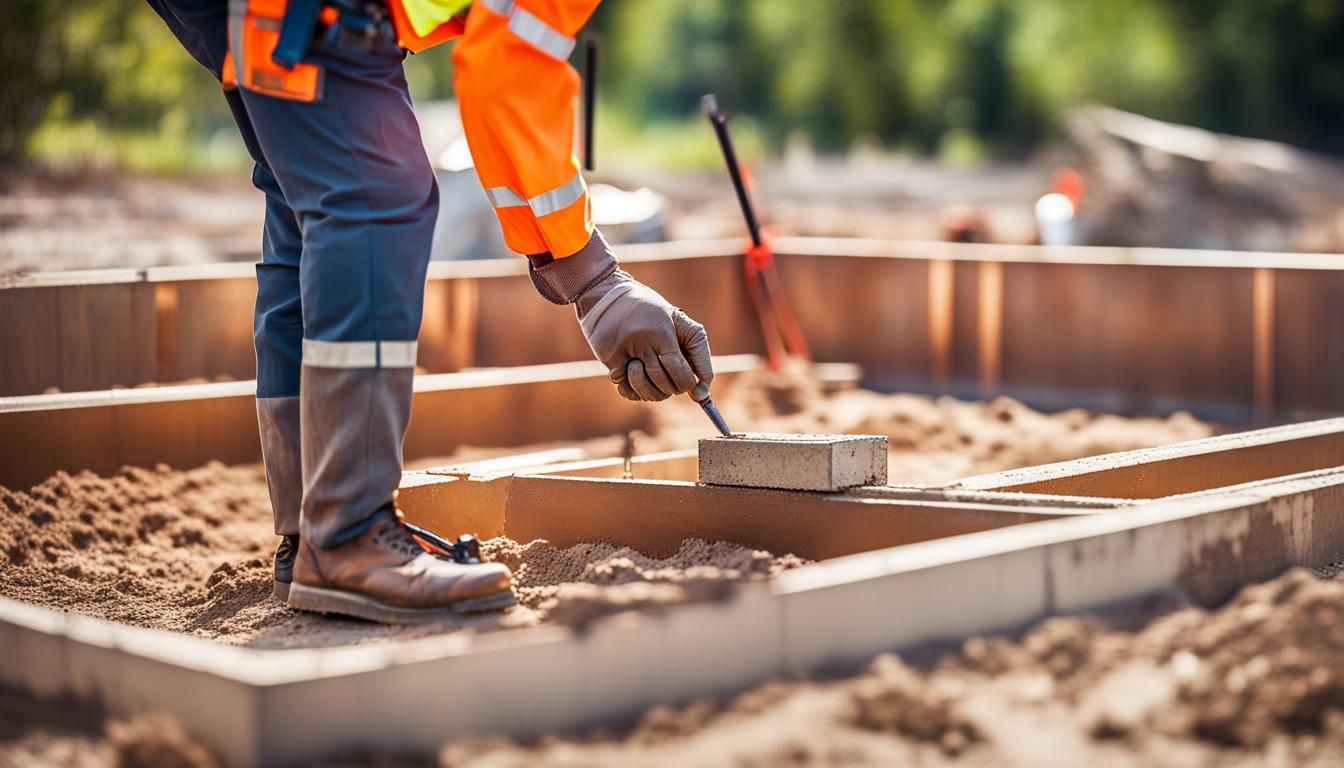 Surveyor Sets Building Foundation: Professional Photography