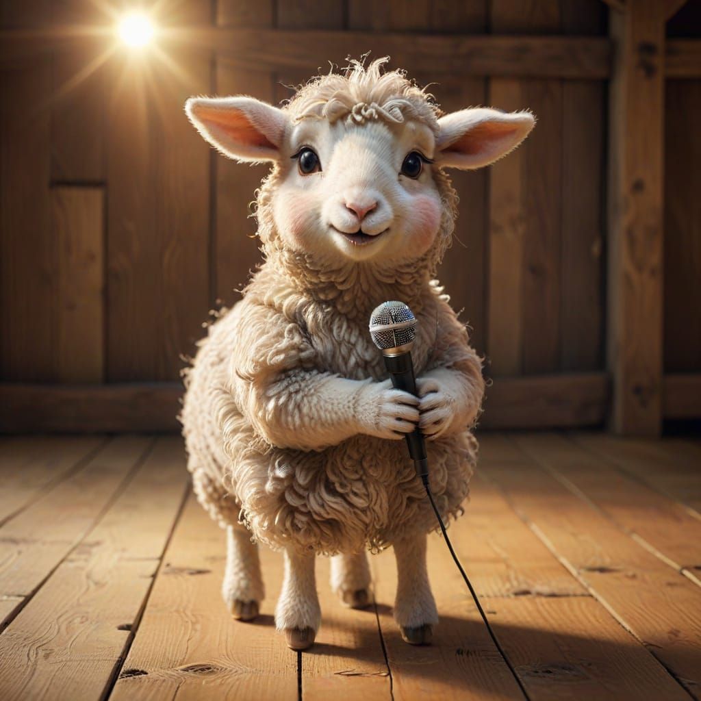 Lamb's Stage Fright: A Cartoon Talent Show