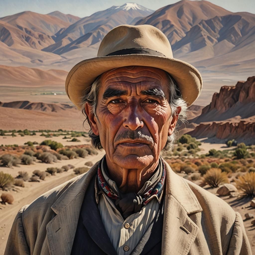 Chilean Man Portrait in Velázquez Style