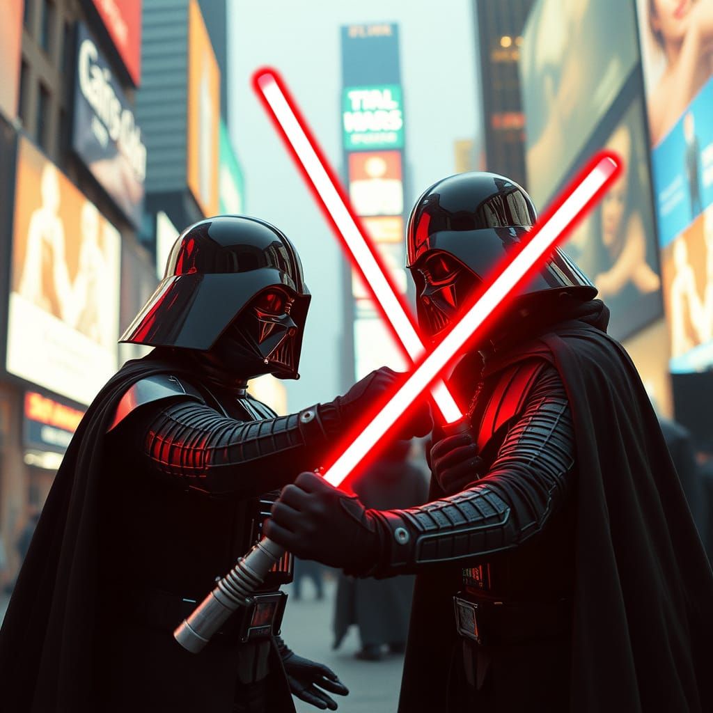 Rihanna as Jedi Knight Battles Darth Vader