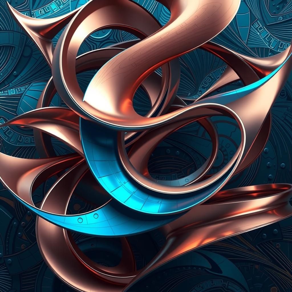 Copper and Cobalt Structure in Dark Fantasy Style