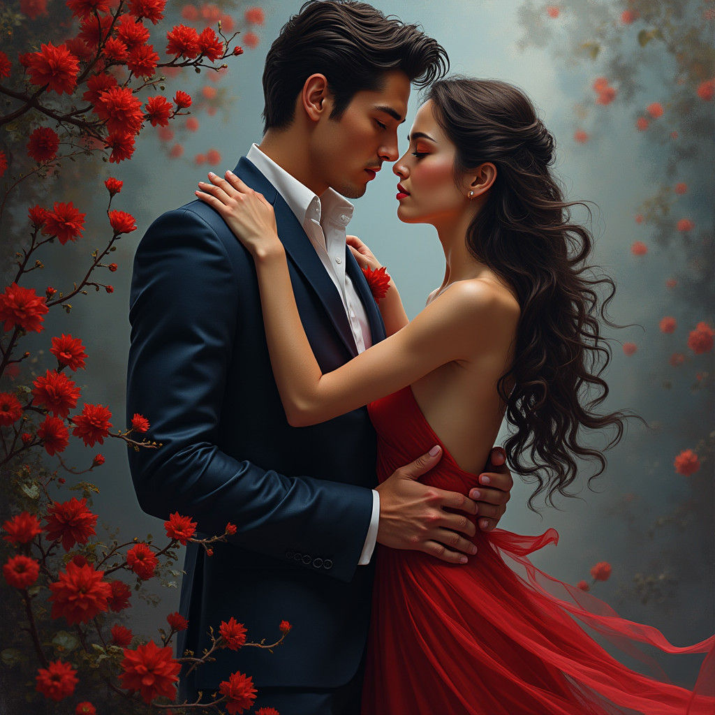 Dramatic Book Cover Art in Detailed Matte Style