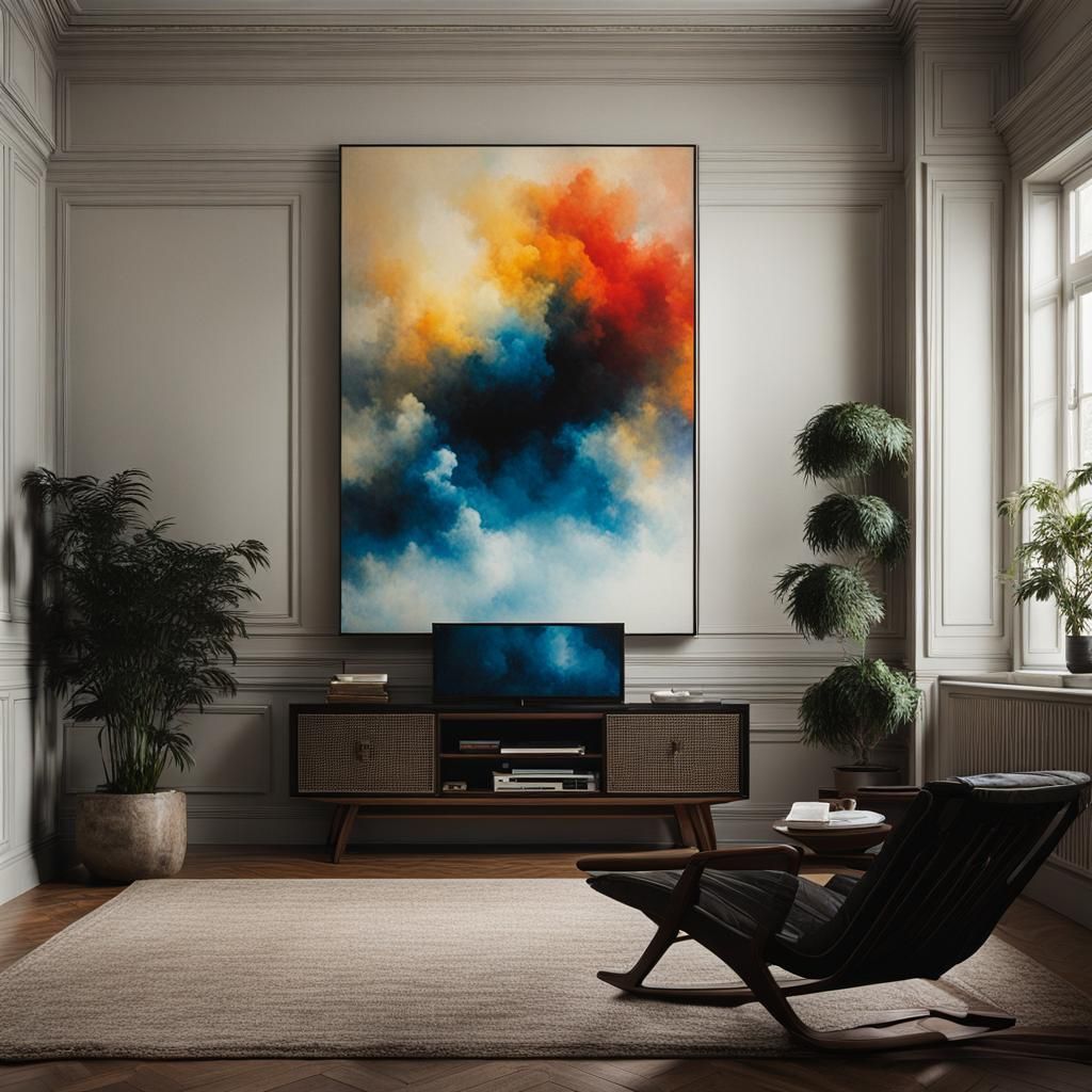 Polychromatic Shin-hanga Ink Wash of Absorbed Figure