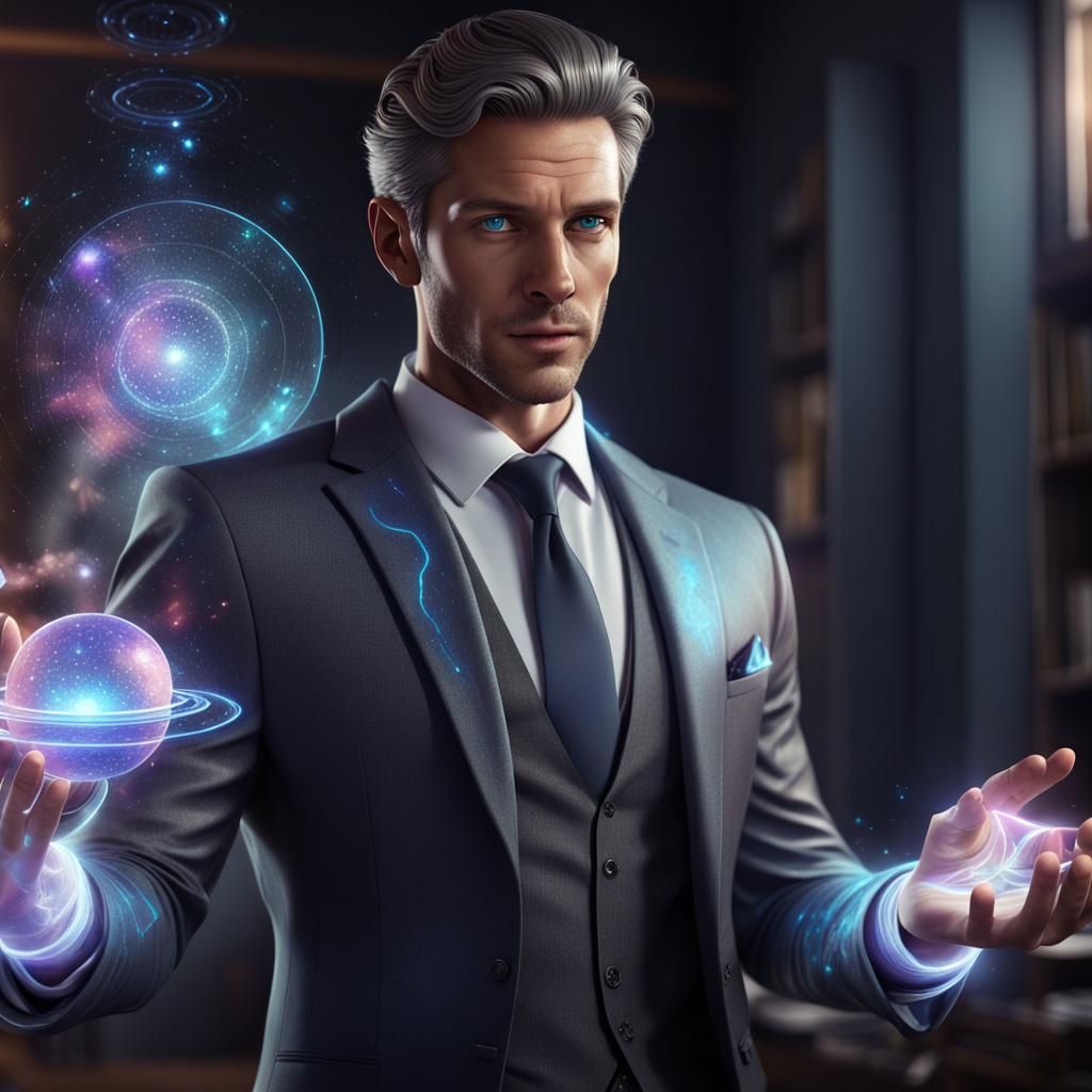 Handsome Businessman Wields Dark Magic