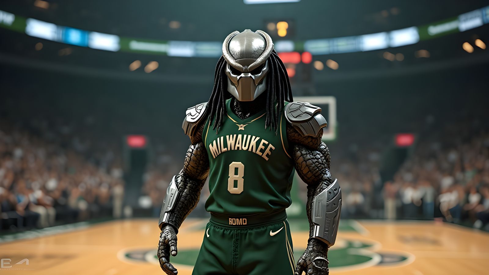 The Predator Dunks in Milwaukee Bucks Uniform