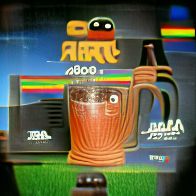 Happy Beer Mug in Atari 2600 Style