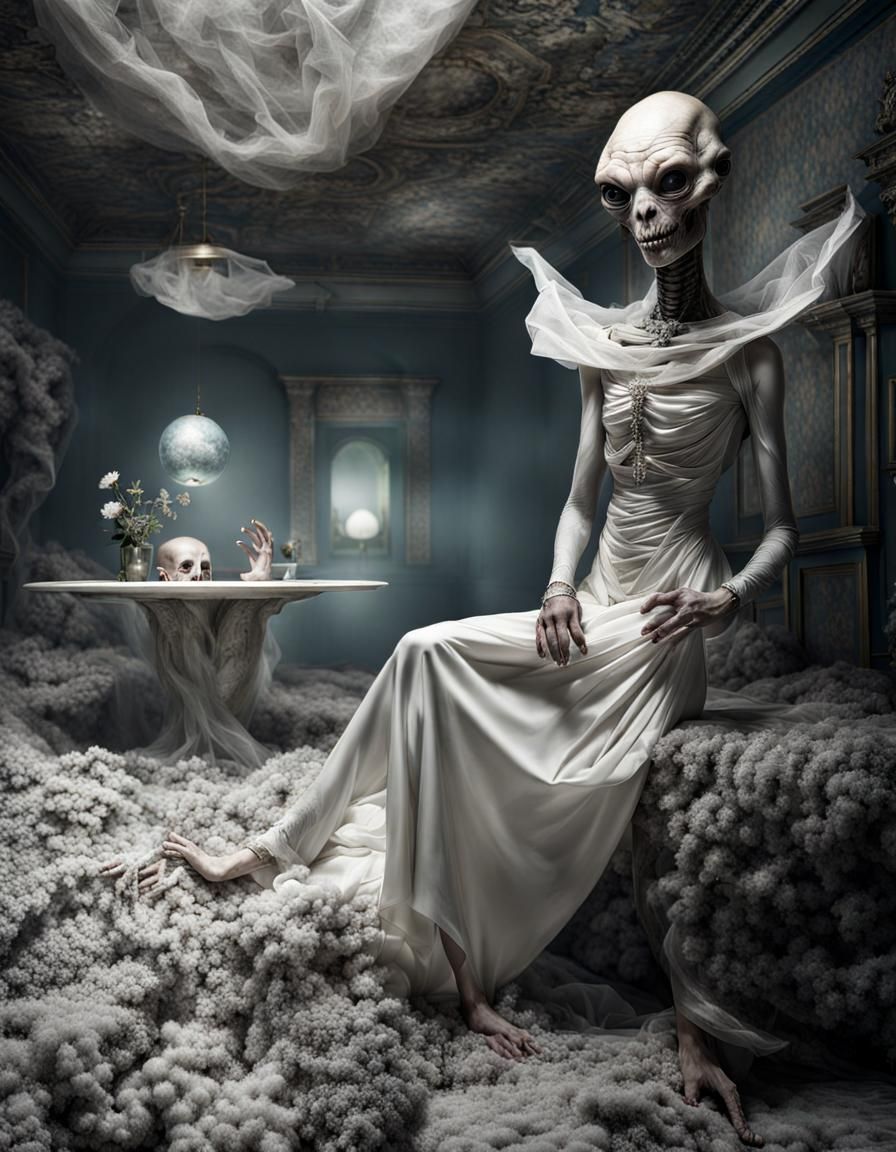 Extravagant Alien Characters in a Bizarre Dreamscape