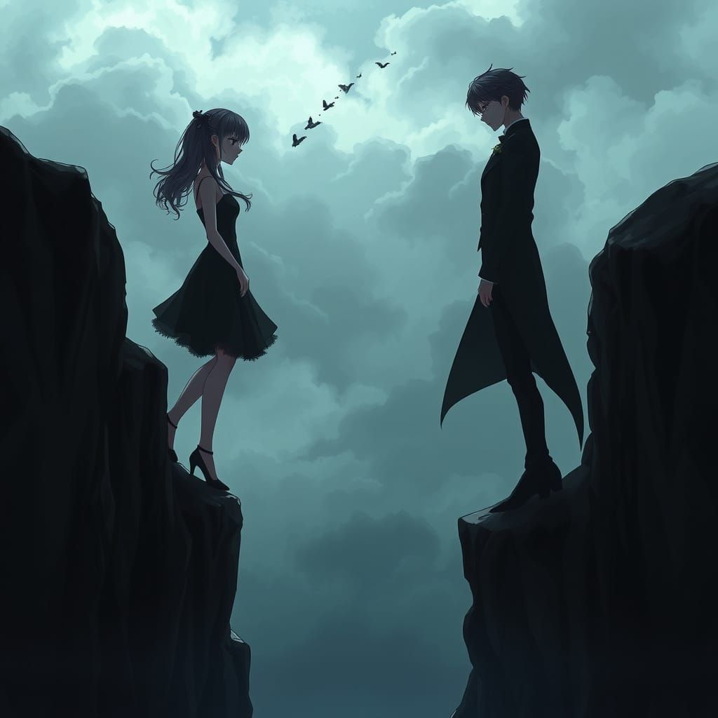 Vampire Lovers Divided in Anime Style