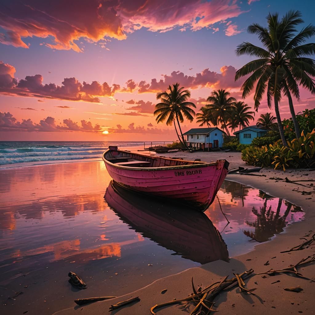 Florida Quiet Creek Beautiful Sunset v3