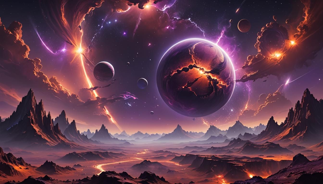 Rogue Planet Concept Art in Space